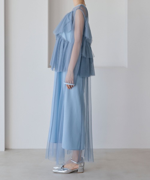 forksy.】【オケージョン対応】ティアードフリルワンピース&キャミ