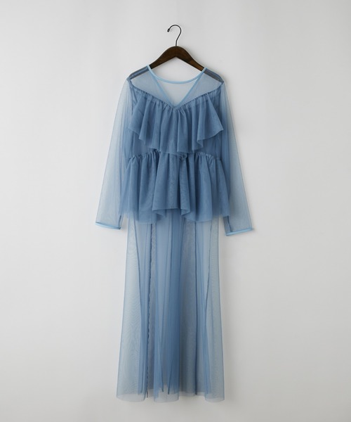 未使用♡ 2023SS フミエタナカ メッシュフリルキャミ ティアード 1 未使用♡ 2023SS フミエタナカ メッシュフリルキャミ ティアード