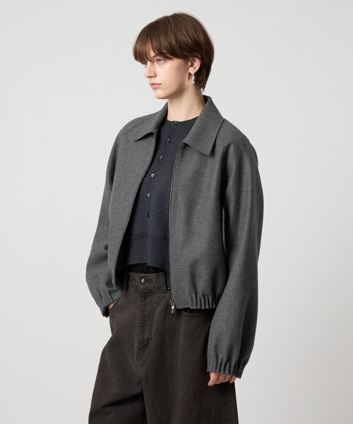 ASTRAET（アストラット）の「＜ASTRAET＞リバー ステンカラー ジップブルゾン（ブルゾン・レディース・ブラック/ダークグレー・0/1）」の3枚目の写真