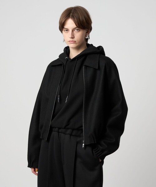 ASTRAET（アストラット）の「＜ASTRAET＞リバー ステンカラー ジップブルゾン（ブルゾン・レディース・ブラック/ダークグレー・0/1）」の6枚目の写真