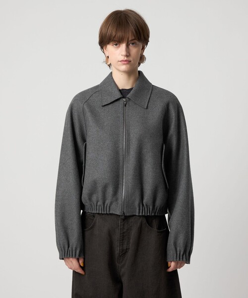 ASTRAET（アストラット）の「＜ASTRAET＞リバー ステンカラー ジップブルゾン（ブルゾン・レディース・ブラック/ダークグレー・0/1）」の9枚目の写真