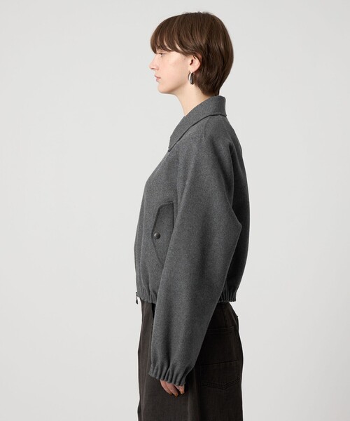 ASTRAET（アストラット）の「＜ASTRAET＞リバー ステンカラー ジップブルゾン（ブルゾン・レディース・ブラック/ダークグレー・0/1）」の10枚目の写真