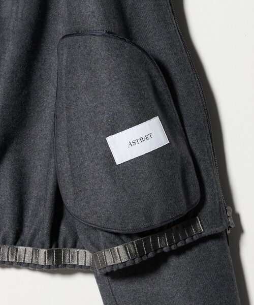 ASTRAET（アストラット）の「＜ASTRAET＞リバー ステンカラー ジップブルゾン（ブルゾン・レディース・ブラック/ダークグレー・0/1）」の20枚目の写真