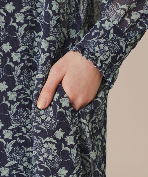 MACKINTOSH LONDON（マッキントッシュ ロンドン）の「【BIBURY FLOWER】バイカラーバイブリークレープワンピース（ワンピース・レディース・ネイビー/ブラウン系その他5・40/38）」の10枚目の写真