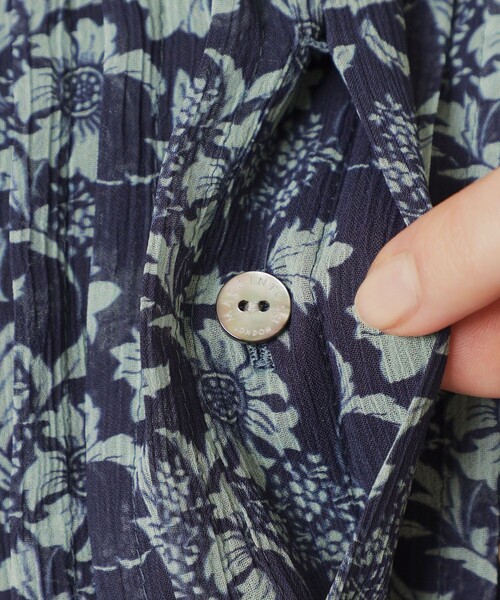 MACKINTOSH LONDON（マッキントッシュ ロンドン）の「【BIBURY FLOWER】バイカラーバイブリークレープワンピース（ワンピース・レディース・ネイビー/ブラウン系その他5・40/38）」の11枚目の写真