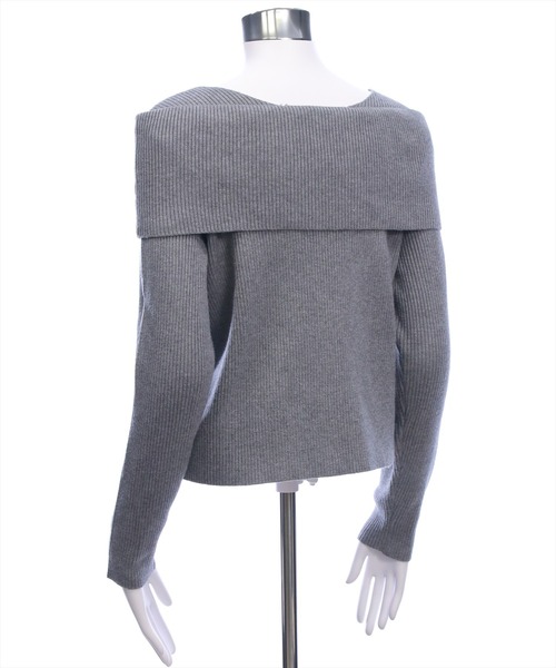 clear（クリア）の「ブローチ付きオフショルニットトップス[バレエコア ガーリー]（ニット/セーター・レディース・アイボリー/ピンク/グレー/ブラウン/ブラック・F）」の18枚目の写真