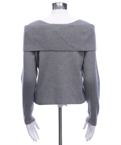 clear（クリア）の「ブローチ付きオフショルニットトップス[バレエコア ガーリー]（ニット/セーター・レディース・アイボリー/ピンク/グレー/ブラウン/ブラック・F）」の19枚目の写真