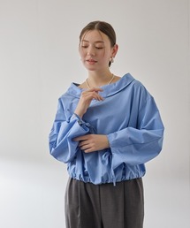 QUEENS COURT（クイーンズコート）の「ギャザースリーブボートネックブラウス≪洗濯機で洗える≫（シャツ/ブラウス）」