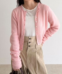 【新品同様】ドゥロワー モヘヤ混 2023 ニット カーディガン ピンク 新品同様】ドゥロワー モヘヤ混 2023 ニット カーディガン