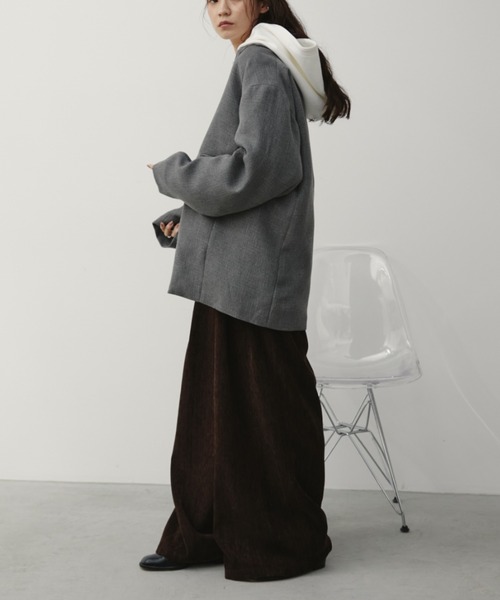 Aunt Marie's（アントマリーズ）の「クロップドフーディプルオーバー/パーカー（スウェット・レディース・ブラック/グレー/ホワイト・FREE）」の12枚目の写真