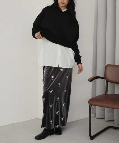 Aunt Marie's（アントマリーズ）の「クロップドフーディプルオーバー/パーカー（スウェット・レディース・ブラック/グレー/ホワイト・FREE）」の18枚目の写真