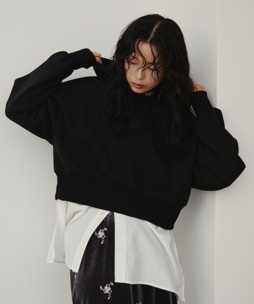 Aunt Marie's（アントマリーズ）の「クロップドフーディプルオーバー/パーカー（スウェット・レディース・ブラック/グレー/ホワイト・FREE）」の15枚目の写真