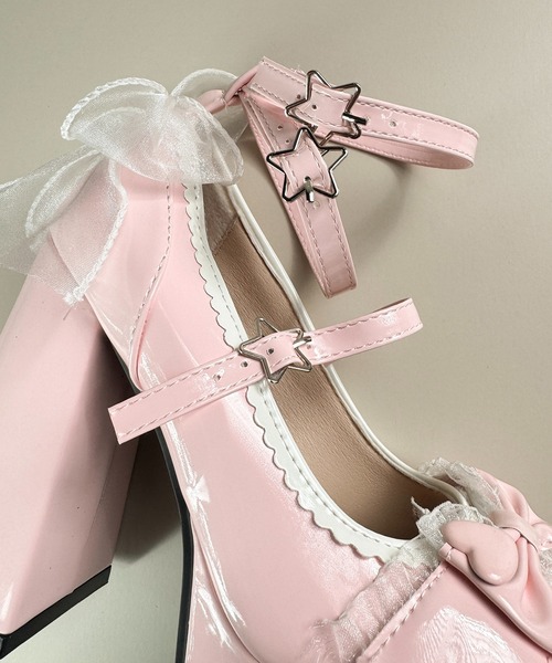 MAISON SELECT(メゾンセレクト)の「9C91 厚底ヒール リボンパンプス(パンプス・レディース・ホワイト/ブラック/ピンク・40/38/36)」の19枚目の写真