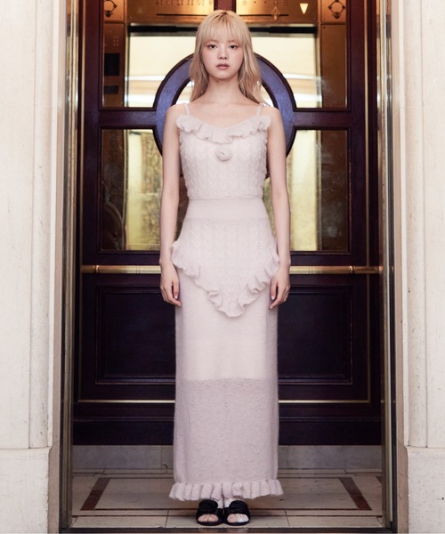 etre loin(エトルワン)の「Mohair crochet cami dress(ワンピース・レディース・モカ/ライトグレー/ピンク・M)」の17枚目の写真