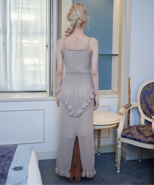 etre loin(エトルワン)の「Mohair crochet cami dress(ワンピース・レディース・モカ/ライトグレー/ピンク・M)」の7枚目の写真