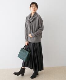 F by ROSSO ヘアリーニットプルオーバー+ニットスカーフ