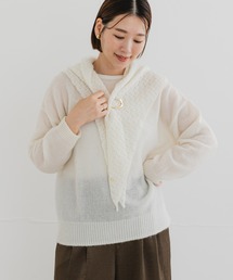 F by ROSSO | F by ROSSO　ヘアリーニットプルオーバー+ニットスカーフ(ニット/セーター)