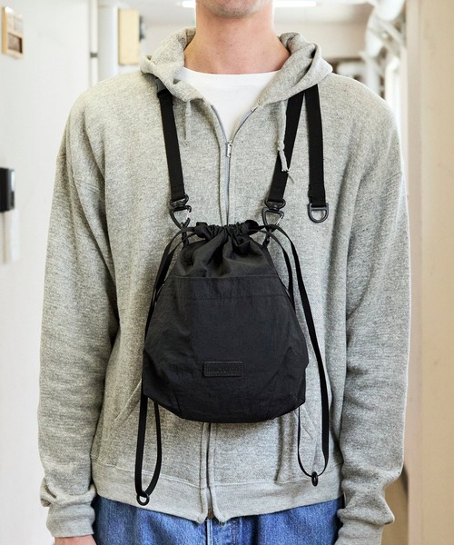 BAICYCLON by Bagjack（バイシクロン バイ バグジャック）の「【BAICYCLON】DRAW STRING BAG（ショルダーバッグ・メンズ・ブラック・FREE）」の11枚目の写真