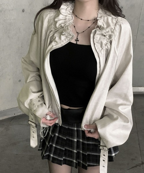 VEILA（ヴェイラ）の「ハイネック ブルゾン（ブルゾン・レディース・ブラック/ベージュ・S/M）」の12枚目の写真