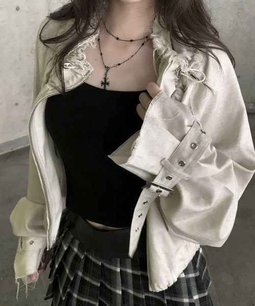 VEILA（ヴェイラ）の「ハイネック ブルゾン（ブルゾン・レディース・ブラック/ベージュ・S/M）」の15枚目の写真