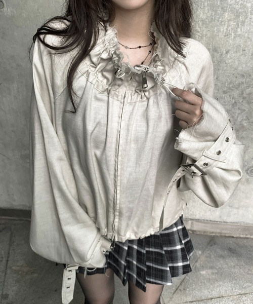 VEILA（ヴェイラ）の「ハイネック ブルゾン（ブルゾン・レディース・ブラック/ベージュ・S/M）」の19枚目の写真
