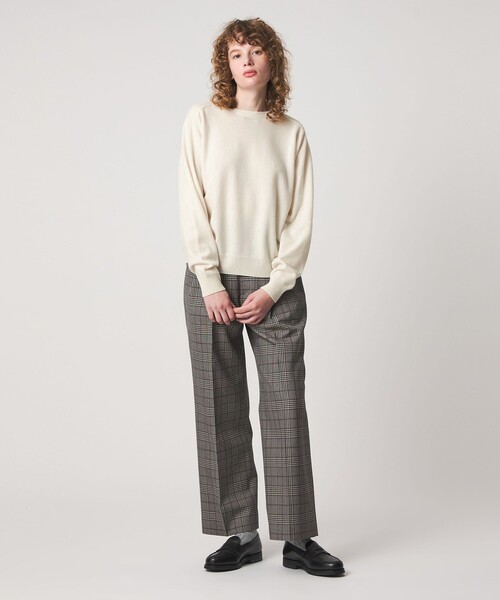 Steven Alan（スティーブンアラン）の「＜Steven Alan＞ウール カシミヤ サドルショルダー ニット（ニット/セーター・レディース・パープル/オフホワイト/ターコイズブルー・FREE）」の4枚目の写真