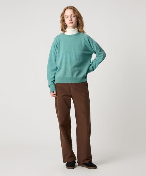 Steven Alan（スティーブンアラン）の「＜Steven Alan＞ウール カシミヤ サドルショルダー ニット（ニット/セーター・レディース・パープル/オフホワイト/ターコイズブルー・FREE）」の7枚目の写真