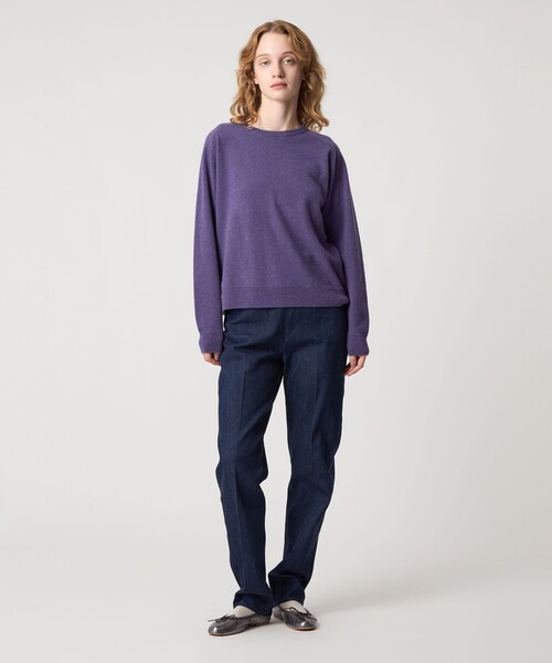 Steven Alan（スティーブンアラン）の「＜Steven Alan＞ウール カシミヤ サドルショルダー ニット（ニット/セーター・レディース・パープル/オフホワイト/ターコイズブルー・FREE）」の8枚目の写真