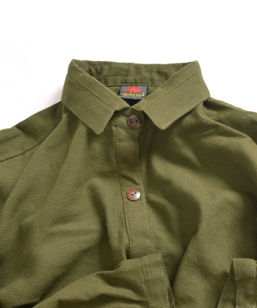 MARAI(マーライ)の「ティアード長袖ロングシャツ ビッグシャツ(シャツ/ブラウス・レディース・A/B/C/D・FREE)」の9枚目の写真