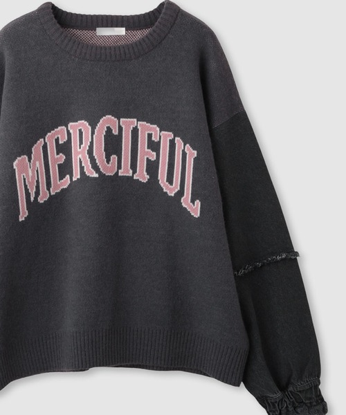 NAVY(ネイビー)の「nAvy ニットxデニムプルオーバー(ニット/セーター・レディース・チャコールグレー/グレー/ネイビー・FREE)」の22枚目の写真