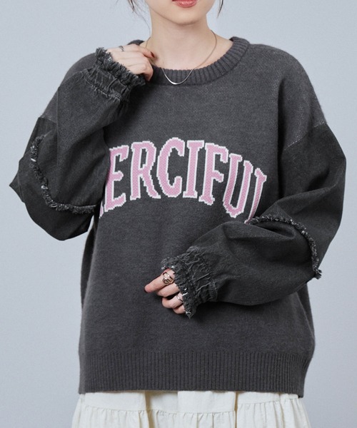 NAVY(ネイビー)の「nAvy ニットxデニムプルオーバー(ニット/セーター・レディース・チャコールグレー/グレー/ネイビー・FREE)」の11枚目の写真