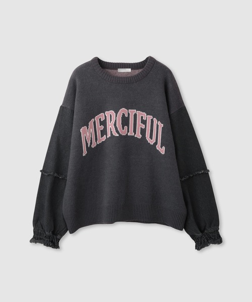 NAVY(ネイビー)の「nAvy ニットxデニムプルオーバー(ニット/セーター・レディース・チャコールグレー/グレー/ネイビー・FREE)」の14枚目の写真