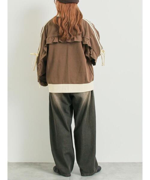 SM2（エスエムツー）の「リボンフリルトラックジャージ（ブルゾン・レディース・ブラック/クリーム/ベージュ/ブラウン・F）」の10枚目の写真