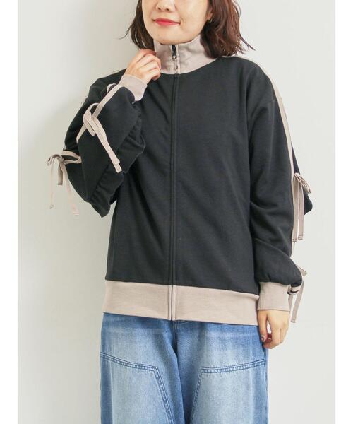 SM2（エスエムツー）の「リボンフリルトラックジャージ（ブルゾン・レディース・ブラック/クリーム/ベージュ/ブラウン・F）」の11枚目の写真