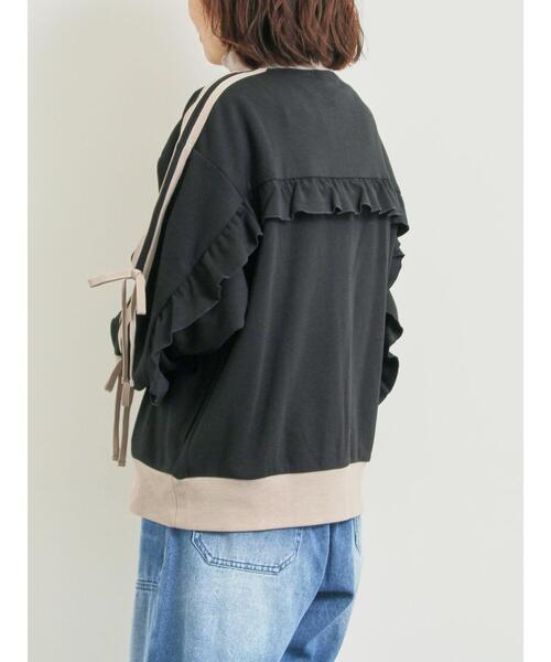 SM2（エスエムツー）の「リボンフリルトラックジャージ（ブルゾン・レディース・ブラック/クリーム/ベージュ/ブラウン・F）」の12枚目の写真