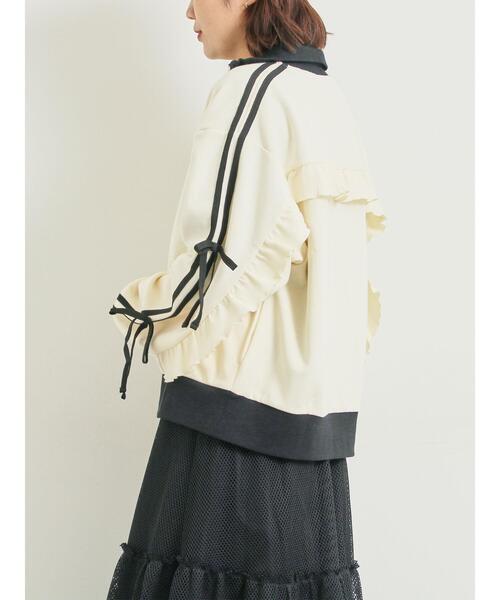 SM2（エスエムツー）の「リボンフリルトラックジャージ（ブルゾン・レディース・ブラック/クリーム/ベージュ/ブラウン・F）」の17枚目の写真