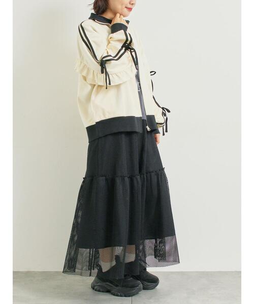 SM2（エスエムツー）の「リボンフリルトラックジャージ（ブルゾン・レディース・ブラック/クリーム/ベージュ/ブラウン・F）」の20枚目の写真