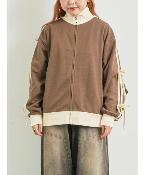 SM2（エスエムツー）の「リボンフリルトラックジャージ（ブルゾン・レディース・ブラック/クリーム/ベージュ/ブラウン・F）」の21枚目の写真
