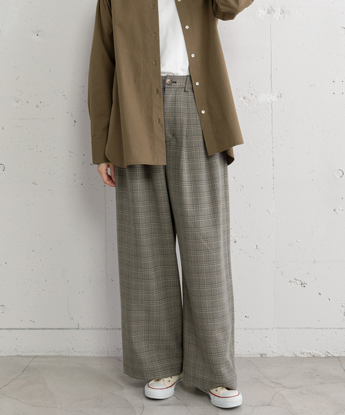 POU DOU DOU（プードゥドゥ）の「タックワイドパンツ（その他パンツ・レディース・ブラック/ダークグレー/ネイビー/スミクロ・M）」の2枚目の写真