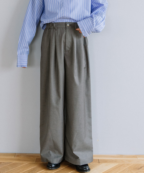 POU DOU DOU（プードゥドゥ）の「タックワイドパンツ（その他パンツ・レディース・ブラック/ダークグレー/ネイビー/スミクロ・M）」の3枚目の写真