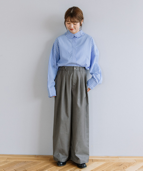 POU DOU DOU（プードゥドゥ）の「タックワイドパンツ（その他パンツ・レディース・ブラック/ダークグレー/ネイビー/スミクロ・M）」の5枚目の写真