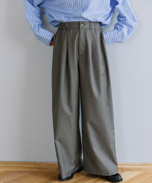 POU DOU DOU（プードゥドゥ）の「タックワイドパンツ（その他パンツ・レディース・ブラック/ダークグレー/ネイビー/スミクロ・M）」の9枚目の写真