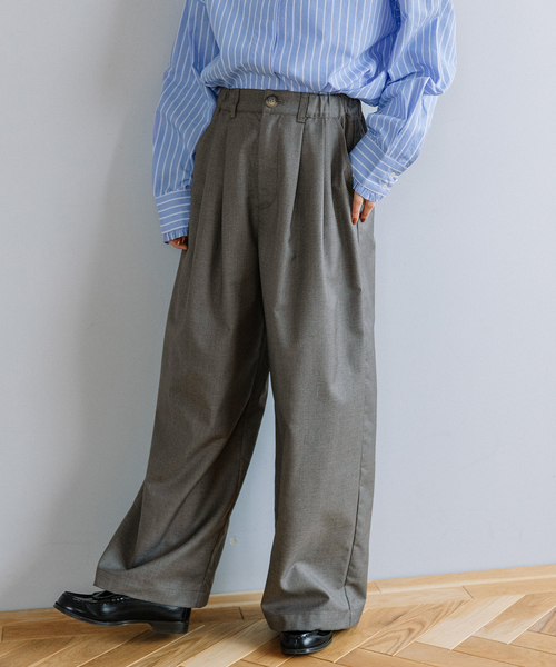 POU DOU DOU（プードゥドゥ）の「タックワイドパンツ（その他パンツ・レディース・ブラック/ダークグレー/ネイビー/スミクロ・M）」の10枚目の写真