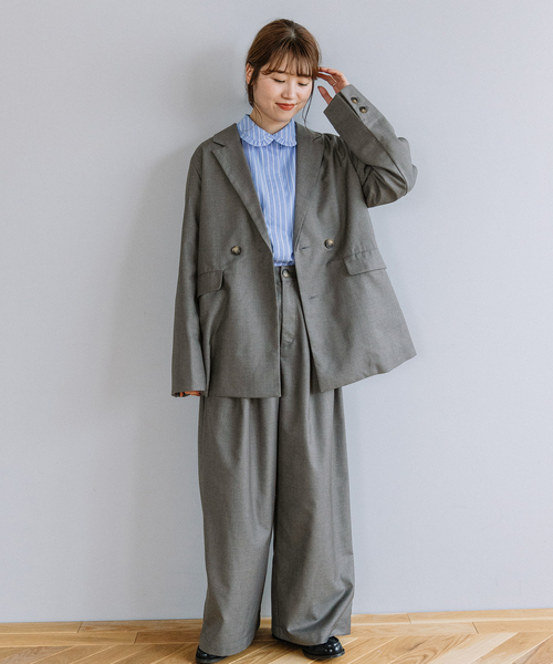 POU DOU DOU（プードゥドゥ）の「タックワイドパンツ（その他パンツ・レディース・ブラック/ダークグレー/ネイビー/スミクロ・M）」の13枚目の写真