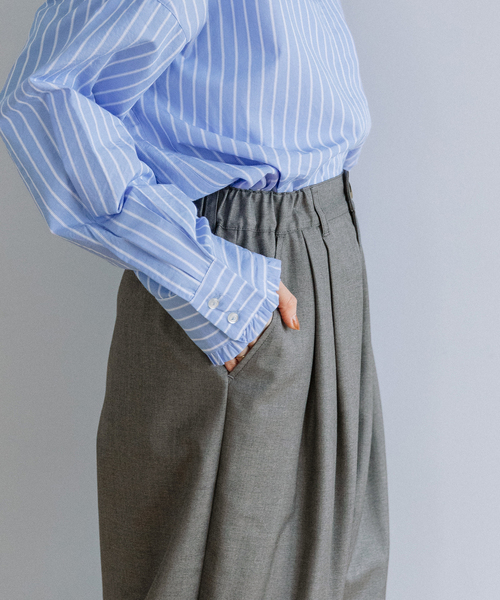 POU DOU DOU（プードゥドゥ）の「タックワイドパンツ（その他パンツ・レディース・ブラック/ダークグレー/ネイビー/スミクロ・M）」の16枚目の写真