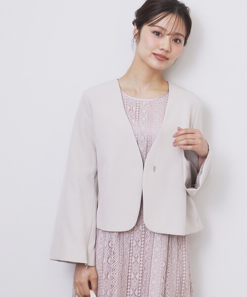 index（インデックス）の「ノーカラージャケット【洗濯機OK】（ノーカラージャケット・レディース・ブラック/ナチュラル・36/38/40/42）」の16枚目の写真