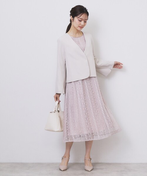 index（インデックス）の「ノーカラージャケット【洗濯機OK】（ノーカラージャケット・レディース・ブラック/ナチュラル・36/38/40/42）」の21枚目の写真