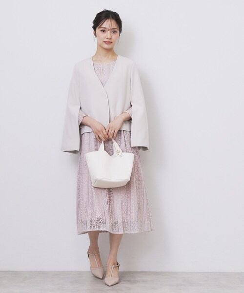 index（インデックス）の「ノーカラージャケット【洗濯機OK】（ノーカラージャケット・レディース・ブラック/ナチュラル・36/38/40/42）」の19枚目の写真