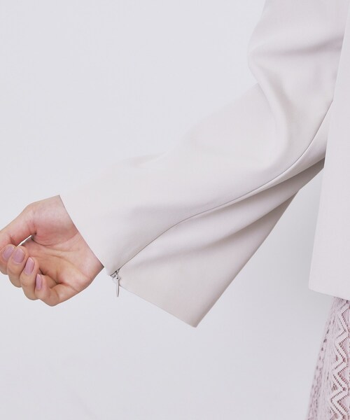 index（インデックス）の「ノーカラージャケット【洗濯機OK】（ノーカラージャケット・レディース・ブラック/ナチュラル・36/38/40/42）」の13枚目の写真