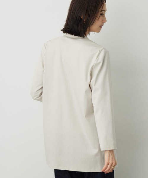 A/C DESIGN BY ALPHA CUBIC（エーシーデザインバイアルファキュービック）の「スムースポンチトッパーカーディガン【綿100%】（カーディガン/ボレロ・レディース・ブラック/ライトグレー・M/L/LL）」の5枚目の写真